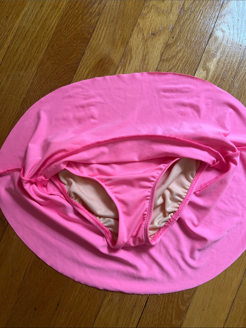 Size 5 Girls Land’s End Neon Pink Swim Skirt Bikini Bottoms - Picture 7 of 8
